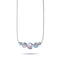 Gris | Argent sterling .925 | Collier fermoir infini verre sirène
